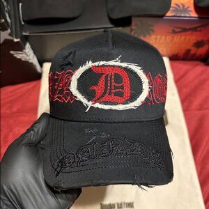 Dandy Hats x Fuerza Regida Black Distressed Snapback Cap